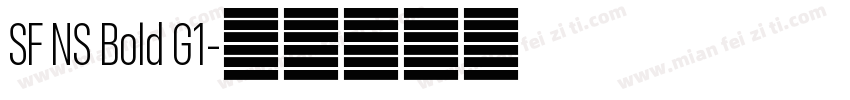 SF NS Bold G1字体转换